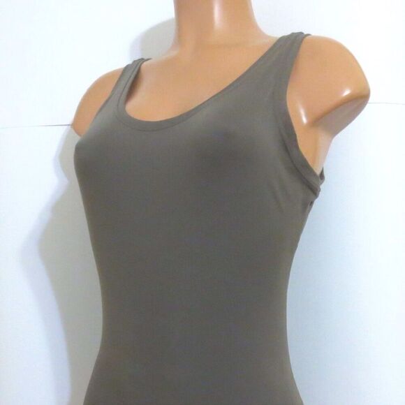 Spanx Pebble Grey Suit Yourself Scoop Neck Tank Bodysuit - Picture 5 of 9